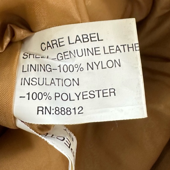 SERGIO VADDUCCI Leather Jacket Coat ZIP BELTED Removable Lining TAN Woman’s L - Picture 6 of 12